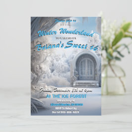 Invitaciones a Winter Wonderland Sweet 16