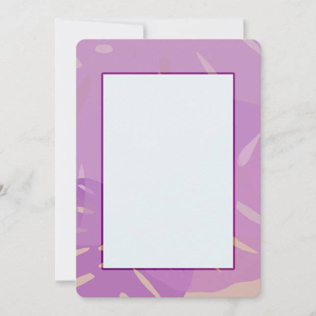 Invitaciones abstractas de Monstera (Anverso)