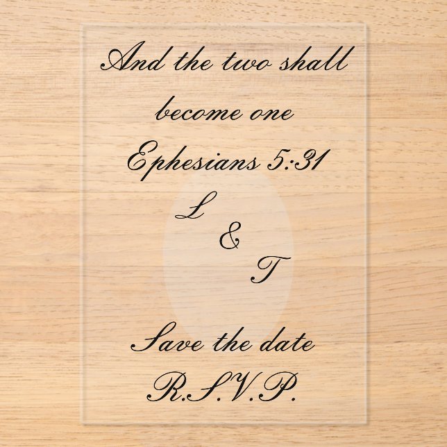 Invitaciones acrílicas (Anverso)