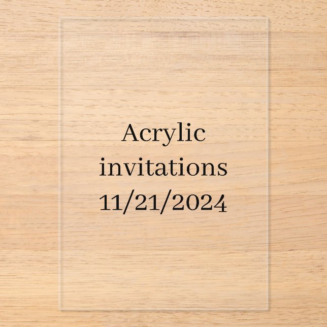 Invitaciones acrílicas 11/21/2024 (Anverso)