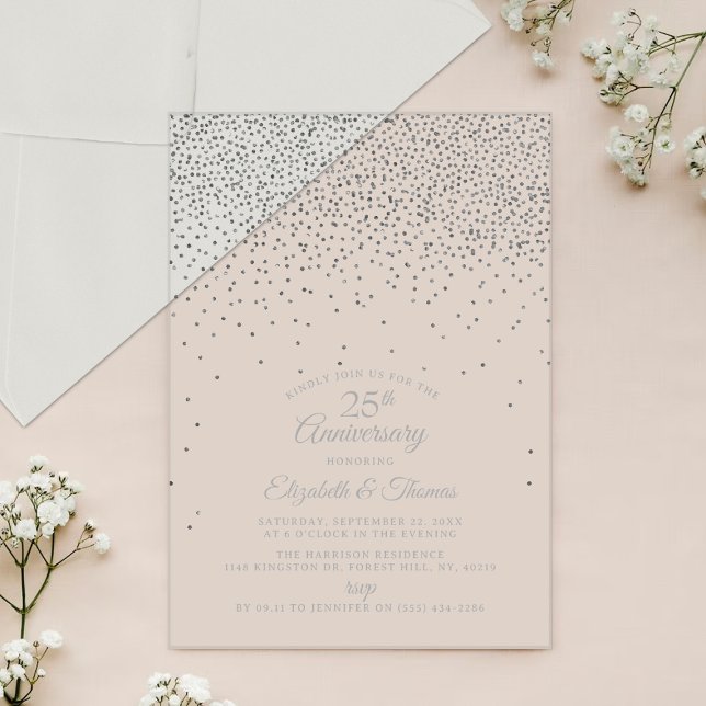 Invitaciones Acrílicas 25° Aniversario del Boda de Plata (Subido por el creador)