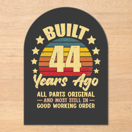 Invitaciones Acrílicas 44 Years Ago All Parts Original 44th Birthday 