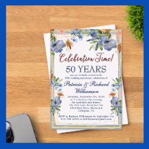 50º Aniversario de Boda Chic Floral