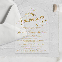 Invitaciones Acrílicas 50.º Aniversario del Boda de Oro