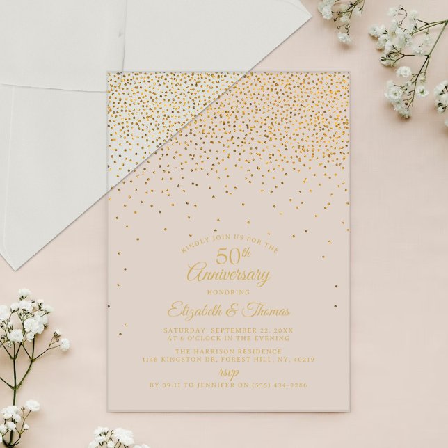 Invitaciones Acrílicas 50.º Aniversario del Boda de Oro (Subido por el creador)