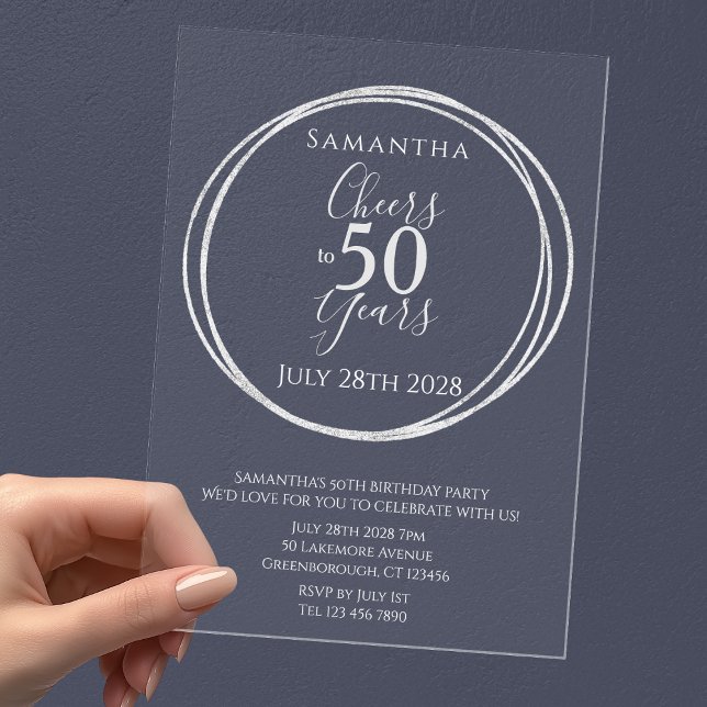 Invitaciones Acrílicas 50 años de vigilia a 50 años de Fiesta (Subido por el creador)