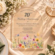 70º Aniversario de Bodas de Platino Wildflowers