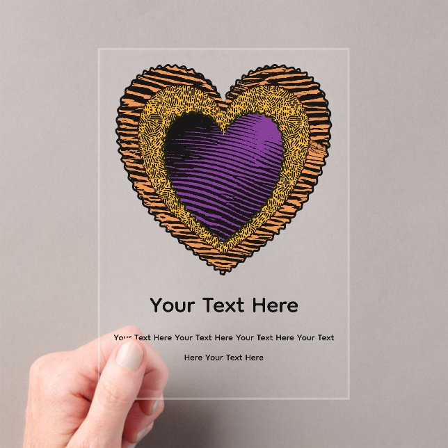 Invitaciones Acrílicas 90s Rockabilly Punk Heart Tattoo Style Pattern (Insitu (portátil))