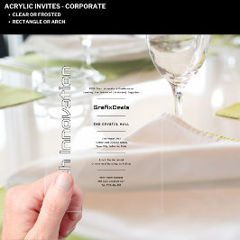Invitaciones Acrílicas Acontecimientos Corporativos De Innovación Tecnoló