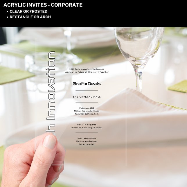 Invitaciones Acrílicas Acontecimientos Corporativos De Innovación Tecnoló (Subido por el creador)