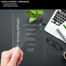Invitaciones Acrílicas Acontecimientos Corporativos De Innovación Tecnoló
