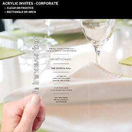 Invitaciones Acrílicas Acontecimientos Corporativos De Innovación Tecnoló