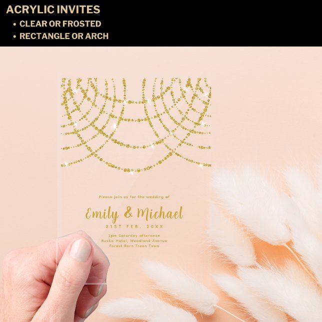 Invitaciones Acrílicas Acristalamiento del oro del AIRE PRESUPUESTO Luces (Subido por el creador)