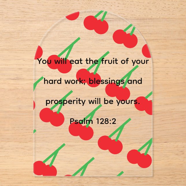 Invitaciones Acrílicas Acrylic cherry plaque (Anverso)