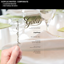 Acrylic Claro Gala Empresarial Benéfico Corporativ