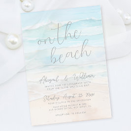 Invitaciones Acrílicas Acuarela en la boda en la playa