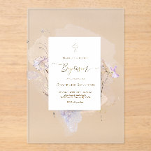 acuarela floral Bautismo