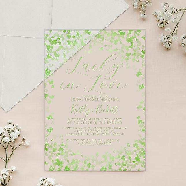 Invitaciones Acrílicas Afortunada en el amor por San Patricio (Subido por el creador)