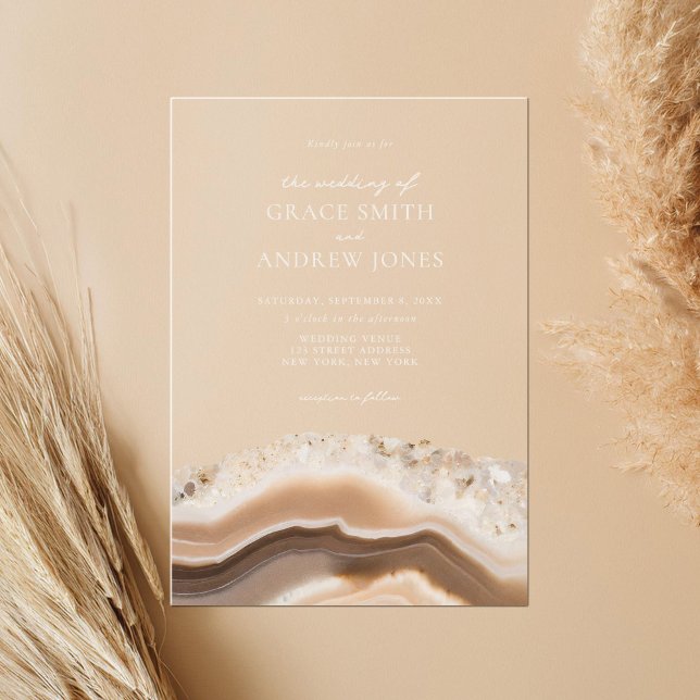 Invitaciones Acrílicas Agate Marble Boda (Subido por el creador)