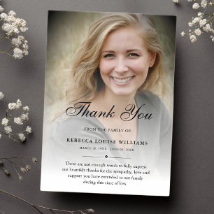 Invitaciones Acrílicas Agradecimiento Foto Funeral Personalizada Condolen