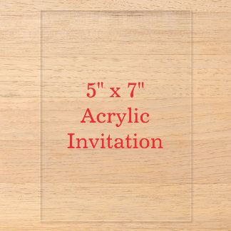 Invitaciones Acrílicas Agrega tu propio diseño