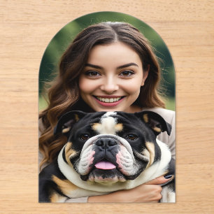 Invitaciones Acrílicas Agregar foto de Bulldog Personalizar