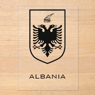 Invitaciones Acrílicas Albanian National Coat of Arms Heritage Ink