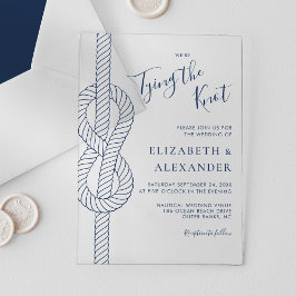 Invitaciones Acrílicas Amarrando Al Boda Náutico De Knot Rope