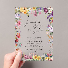 Invitaciones Acrílicas Amor en Flor Novia Primavera Baño 