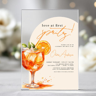 Invitaciones Acrílicas Amor por primera ducha de Naranjas en Spritz