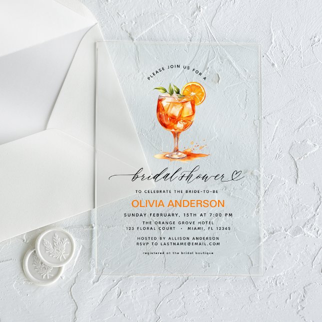 Invitaciones Acrílicas Amor por primera ducha de Naranjas en Spritz (Subido por el creador)