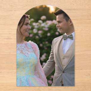 Invitaciones Acrílicas Añadir Personalizar de fotografía Boda