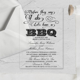 Invitaciones Acrílicas ¡Antes De Que Digan Que Tengo Que Tomar Una BQ!