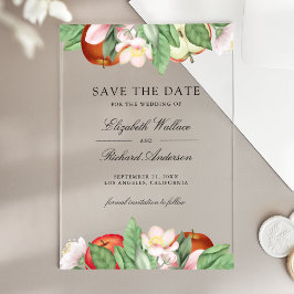 Invitaciones Acrílicas Appley Ever After Apple Wedding Save the Date