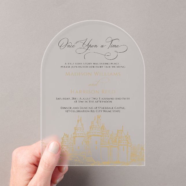Invitaciones Acrílicas Arch Fairy Tale Acrylic Wedding Invitation (Insitu (portátil))