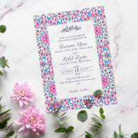 Arco árabe rosa azul marino ornamentado boda musul