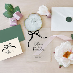 Invitaciones Acrílicas Arco caprichoso dibujado a mano personalizado