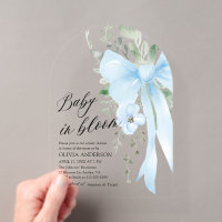 Arco de Baby Shower Floral Niño Bebé en Flor Blue