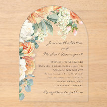 Arco de boda elegante de flor de melocotón blanco 