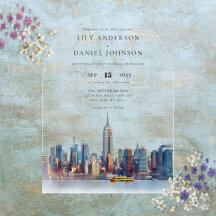 Arco de boda elegante de la silueta de Nueva York 