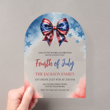Arco de lazo de la bandera americana del 4 de juli