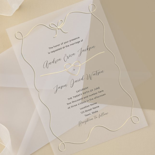 Invitaciones Acrílicas Arco Dibujado a Mano Transparente Boda (Subido por el creador)