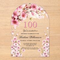 Arco floral rosa Elegancia 100 cumpleaños