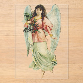 Invitaciones Acrílicas Arte del Ángel Guardián Vigilancia Divina y Gracia