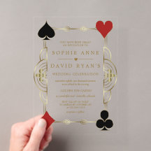 Arte Glam Gold Deco Casino Vegas Póquer Boda