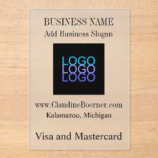 Invitaciones Acrílicas Artista de negocios Crafter Cargar logotipo Acríli