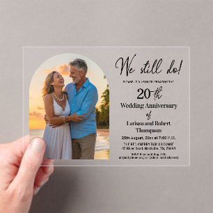 Invitaciones Acrílicas Aún hacemos foto de aniversario de bodas número 20