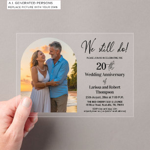 Invitaciones Acrílicas Aún hacemos foto de aniversario de bodas número 20