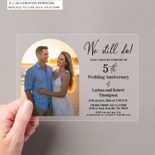Invitaciones Acrílicas Aún hacemos foto de aniversario de bodas número 5
