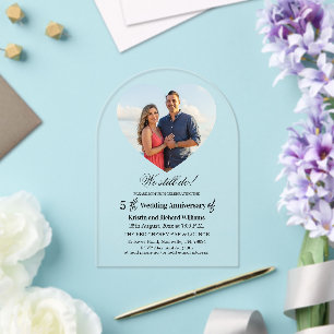Invitaciones Acrílicas Aún lo hacemos Foto de aniversario de bodas número